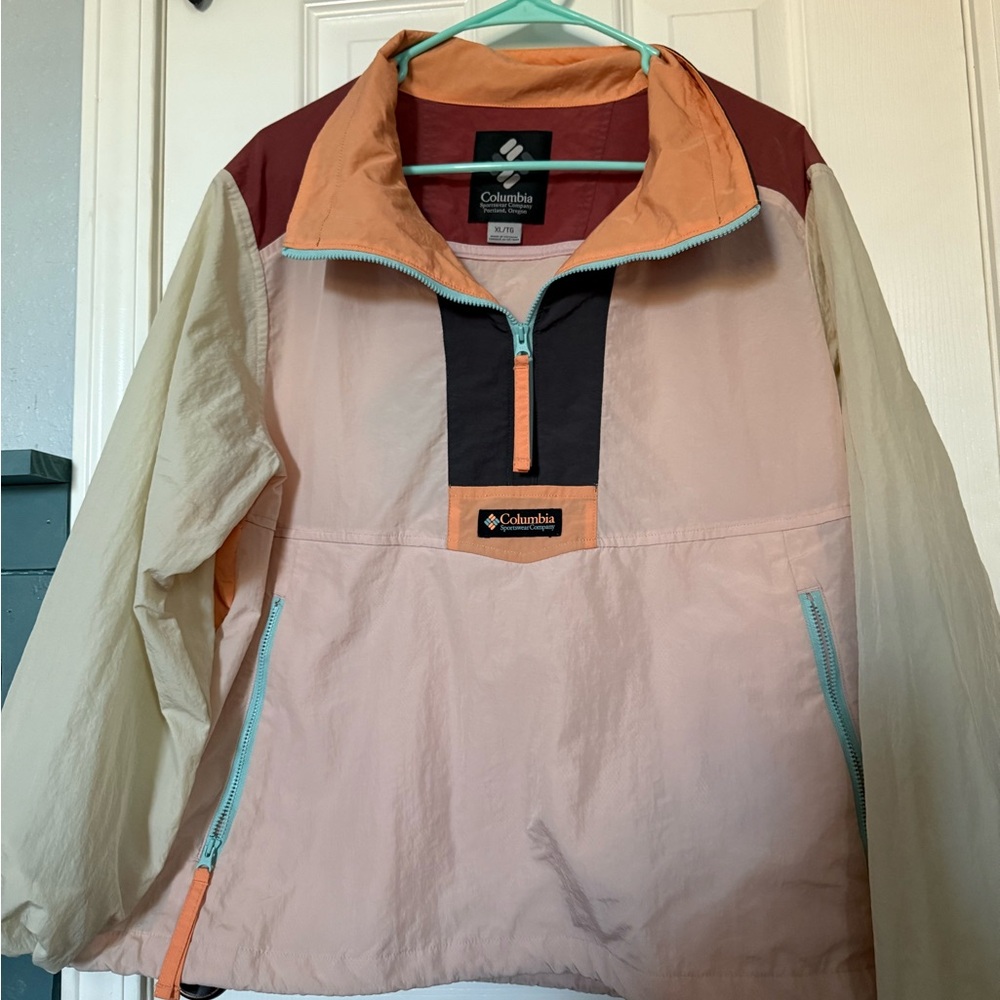 Columbia Red and Pink Windbreaker
